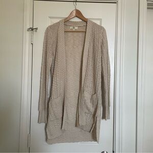 Pinque Andrina Two Pocket Textured Cardigan, XS, Beige